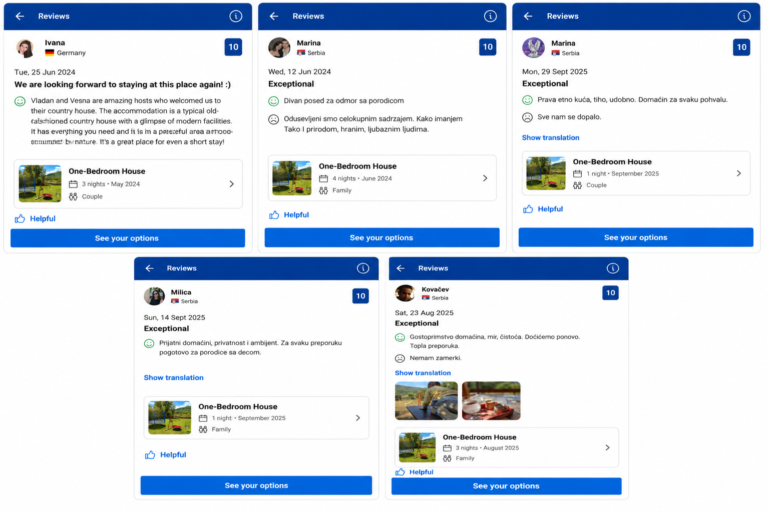 Recenzije gostiju sa Booking.com profila